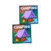 High quality badge square tent camping embroidery patch for clothes