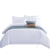 Plain white 300T luxury hotel bed linen bedding set 100% cotton