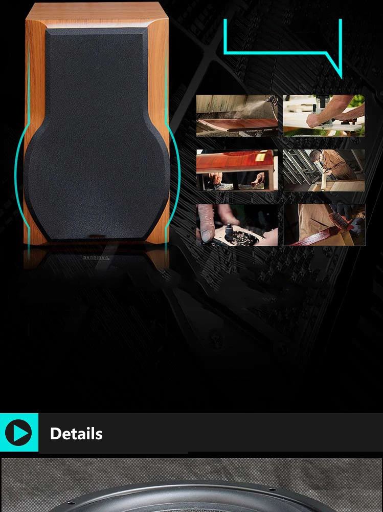 Delixin F30 6.5 inch wooden box super bass Hifi speaker cheap bookshelf speaker from China factory - ANKUX.COM