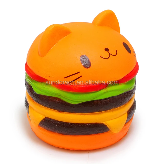 prime attractive suprise gift jumbo toast hamburger squishy cat