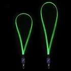 New Design Event Christmas Party Favors Fluorescent TPU Custom Logo Lanyards Neck Light Up Lights Id Card LED Lanyard