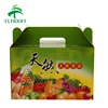 custom printing cheap recycle fresh fruit gift packing corrugated box with handle