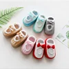 Cute baby knitted sock shoes with bowknot babi shoe and sock for girl knitting baby socks shoes