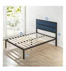 Wholesale metal bed with soft headboard for hotel