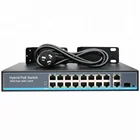 Ethernet 16 16 Ethernet Switch Cctv Network Ethernet Poe Switch Sfp Gigabit 48v 4 8 16 24 32 48 Port Channel 16-port 250m10/100/1000M OEM For Cctv Ip Camera