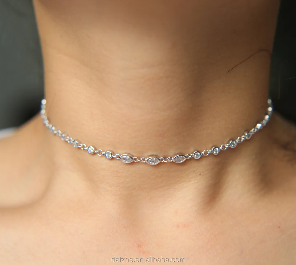 sample luxury 2021 925 sterling silver AAA cubic zirconia bezel link chain cz choker necklace for women
sample luxury 2021 925 sterling silver AAA cubic zirconia bezel link chain cz choker necklace for women
