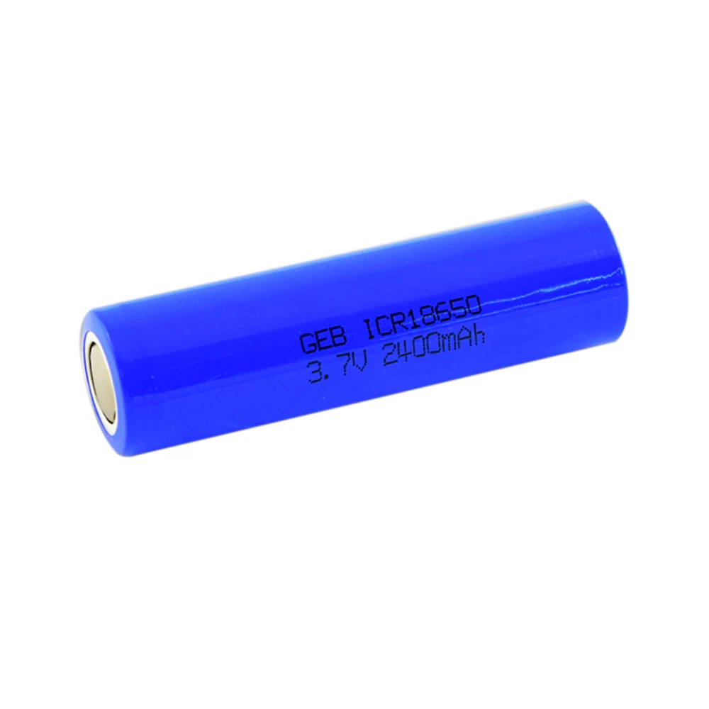 Geb Cylindrical Lithium Battery Icr 18650 3 7v 2400mah Battery Cell