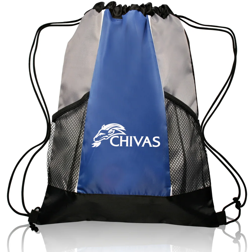 backpack gym bag drawstring cinch sack school sports with mesh