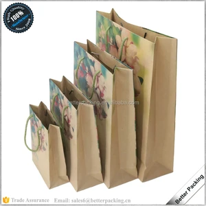 wholesale custom shopping craft bag logo printed kraft paper bag