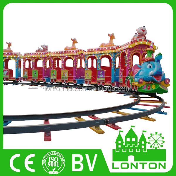 Outdoor Amusement Game For Sale Adult Train With Track Mini Express Train