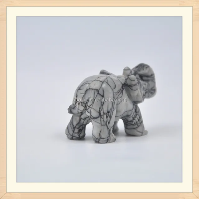 gift & decoration marble elephant statue carving stone figurine