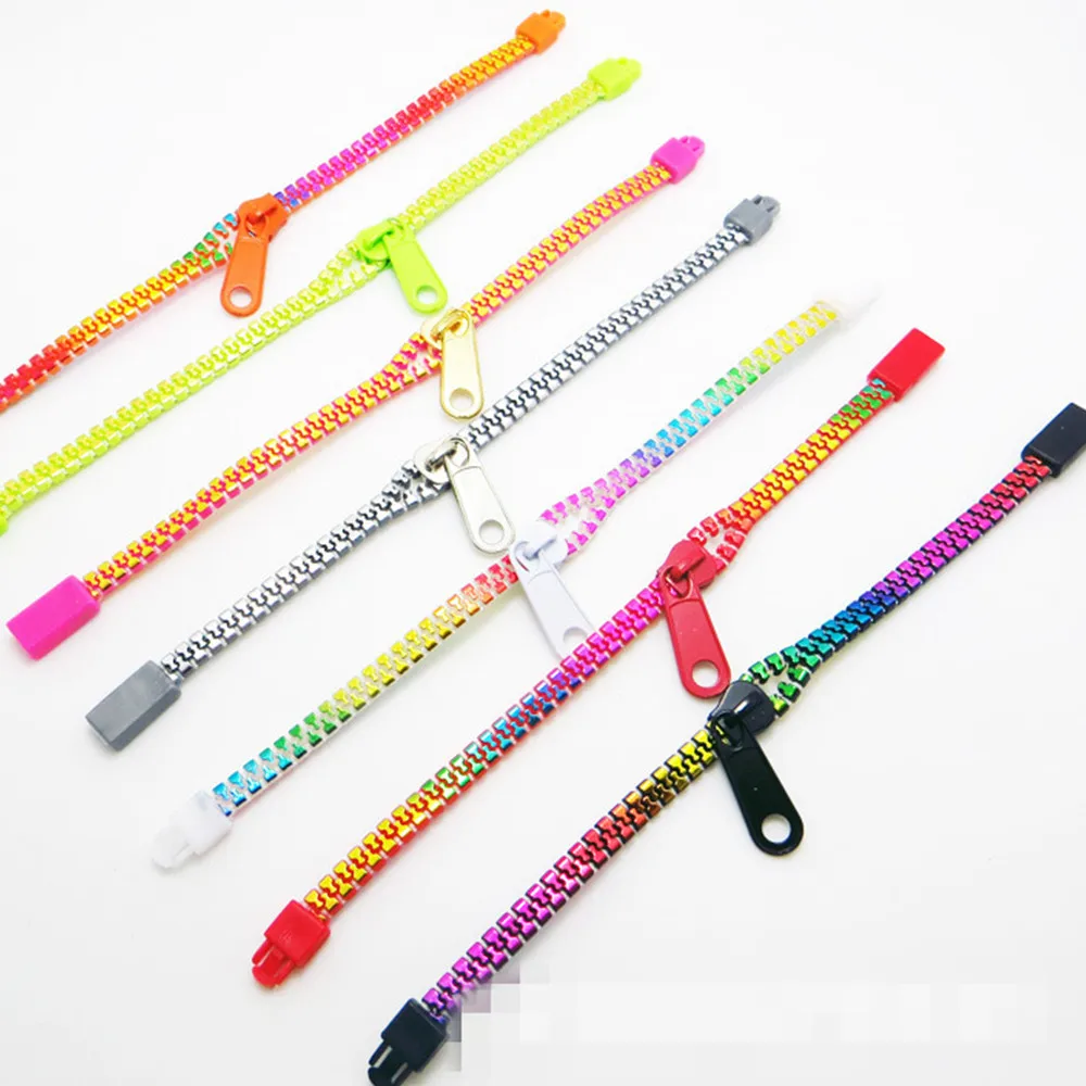 Zipper Bracelet Wristband Fluorescent color rainbow Levels Personality Gifts for Women Men jewelry Kids
Zipper Bracelet Wristband Fluorescent color rainbow Levels Personality Gifts for Women Men jewelry Kids