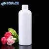 200ml cosmetic packing round white PET bottle with flip cap