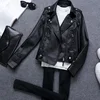 /product-detail/sp2617a-women-sim-fit-motorcycle-jacket-ladies-faux-leather-jacket-black-60806704559.html