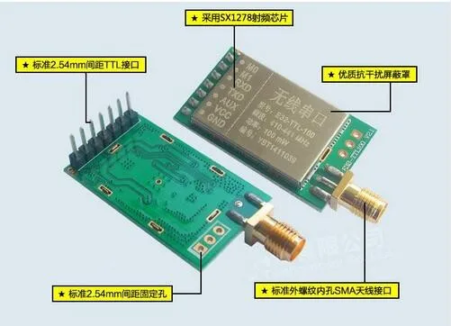 new part in stock Good quality SX1278 / SX1276 wireless module / 433MHZ wireless serial /LORA spread 3000 m /UART interface - ANKUX.COM