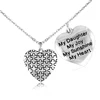 Silver Tone Plated Necklace Suspends An Autism Awareness Puzzle Piece Heart Next To A Positive Message Heart Charms Necklace