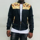Men Hoodies Custom Spring African Wax Dashiki Print Fabrics Men Hoodies Coats With Zipper