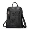 Newest stylish croc women genuine leather backpack