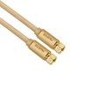 Gold Group - Coax F Screw Plug SKY Sat Cable Coaxial PAL Digital TV 75 ohm BLACK Fly Lead