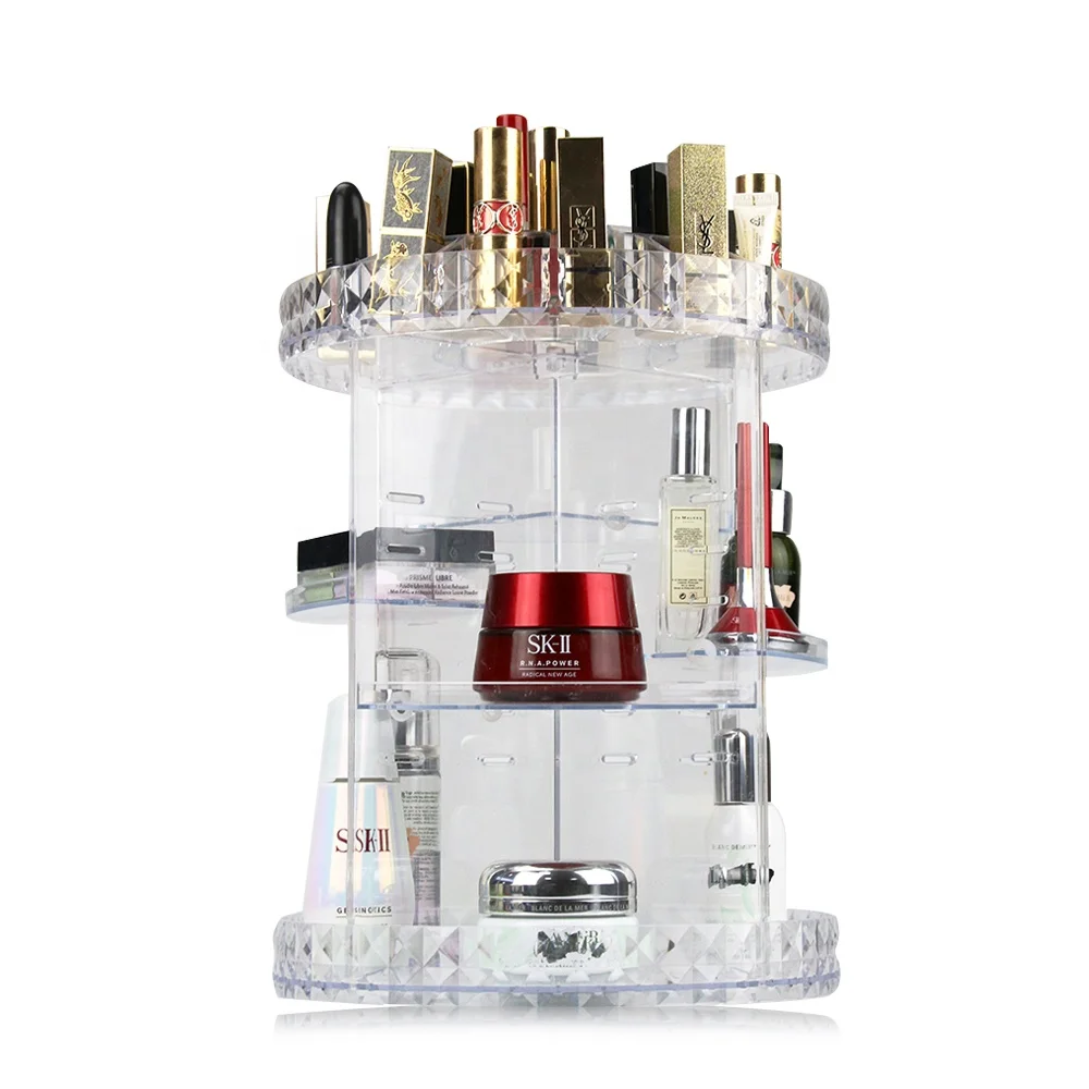 360 Degree Rotating Cosmetic Adjustable Large Capacity Transparent Beauty Case Acrylic Make up Organizer Storage Box
360 Degree Rotating Cosmetic Adjustable Large Capacity Transparent Beauty Case Acrylic Make up Organizer Storage Box