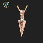 High Quality fashion cheap custom blank anchor arrowhead pendant
