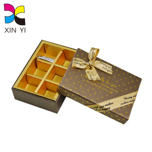 wholesale well designed various color chocolate paper gift box