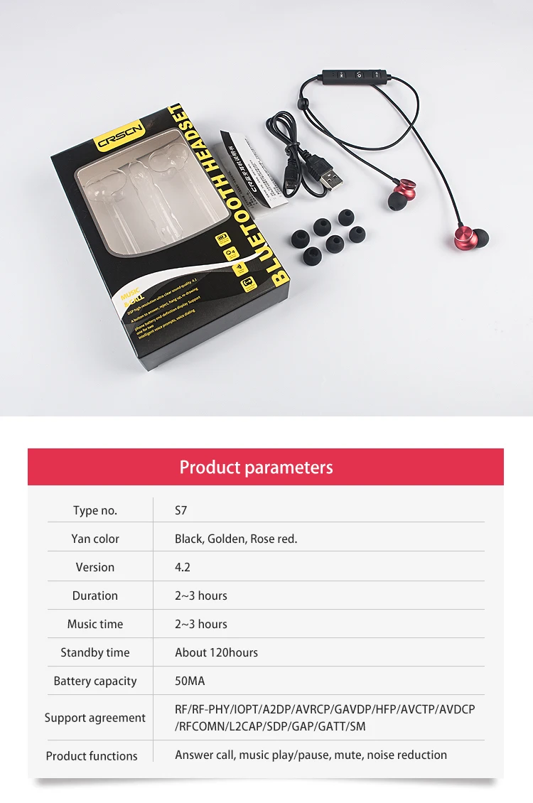 Oem Fancy Earphone Magnetic Stereo Sport Wireless Headset Bluetooth Mini Headphone - ANKUX.COM