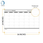 School Monthly Planner Premium Super Easy Wiping Dry Erase Weekly Academic Year 24X36 Inch 012-02-1B1