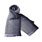 custom color fading pattern wool scarf knit for men