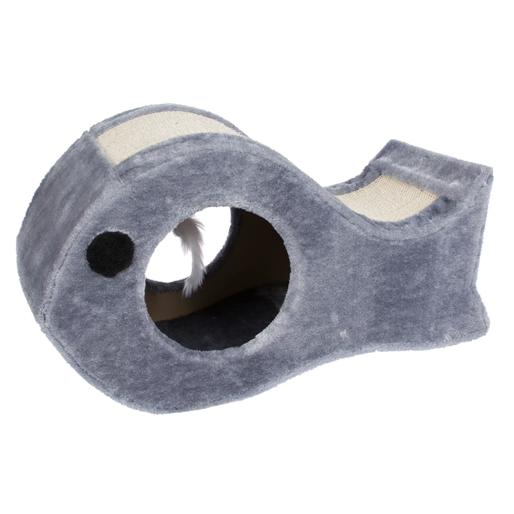 Stylish Animal Shape Grey Cat Scratcher With Bird Toy, As picture or on your requirement
Stylish Animal Shape Grey Cat Scratcher With Bird Toy, As picture or on your requirement