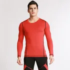 Custom Logo Quick Dry Sport Fitness Spandex Men Compression Fashion Fitness T Shirt Long Sleeve Gym Clothing
