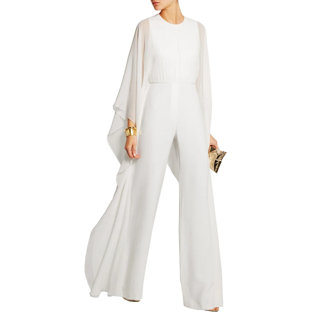 Eco-friendly Custom Size Full-Length white Ladies Trendy Women Wide-leg Pants Chiffon Jumpsuit, 4options
Eco-friendly Custom Size Full-Length white Ladies Trendy Women Wide-leg Pants Chiffon Jumpsuit, 4options