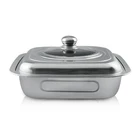 Stainless steel food server chafing buffet stoves with lid
