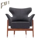 lobby leisure sofa with wood frame for hotel furniture
