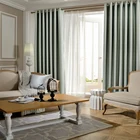 100% Polyester popular fancy drapes embossed blackout cheap window curtain for hotel/room