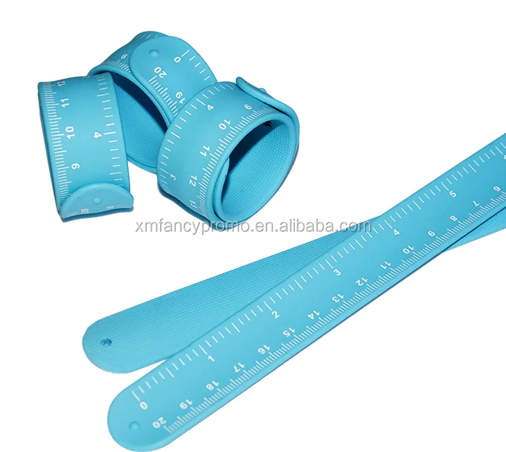 Customized Silicone Rubber Slap Ruler Bracelet for Kids Band