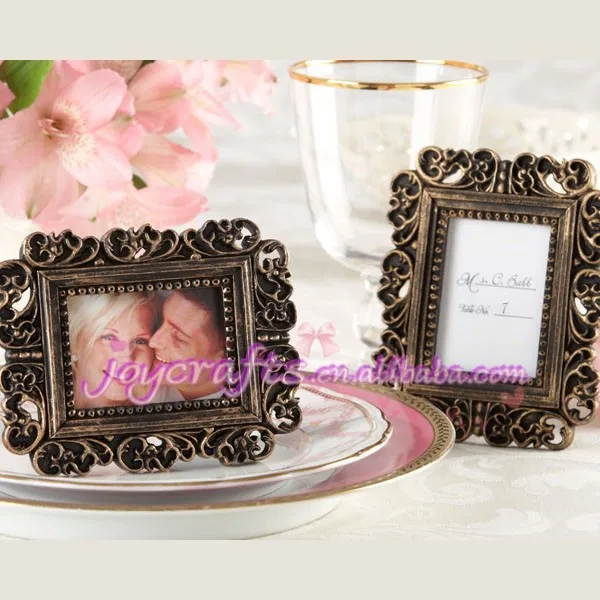 JPH-062  'Ornate' Antique Gold Place Card Holder and Photo Frame.jpg