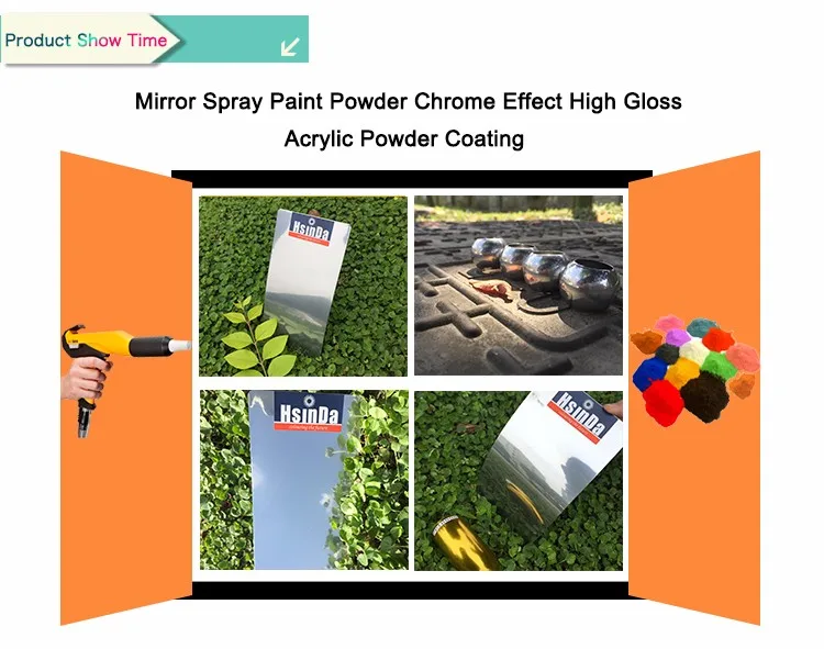 Mirror Surface Spray Paint Powder Chrome Effect High Gloss Electrostatic Powder Coating