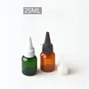 IBELONG 25ml mini empty PET plastic dropper bottle with pointed mouth cap for glue ink packaging