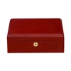 Decoration red wooden watch box with key and lock