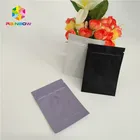 Private Label Airtight Smell Proof Matte Black Mylar Foil Bag / Edible Packaging 3 Sides Sealed Flat Pouch