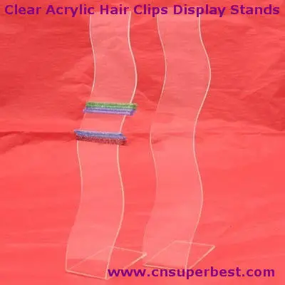 Clear Acrylic Hair Clips Display Stands
