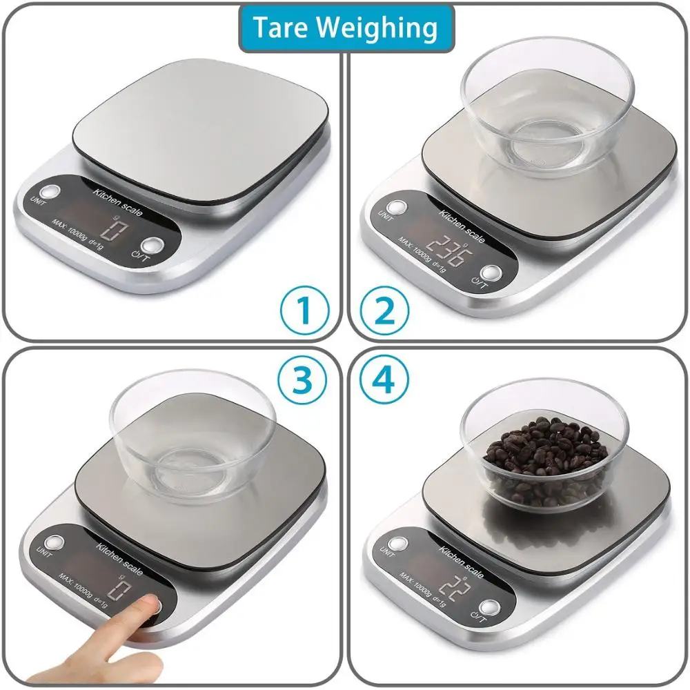 Kitchen scale Stainless Steel Household 10kg Digital Electronic Kitchen Weight Scale food stools CE RoHs