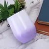 Gradient Color Egg Shaped Mug Stainless Steel Tumbler Vacuum Insulated Cup Travel Wine cup 12oz