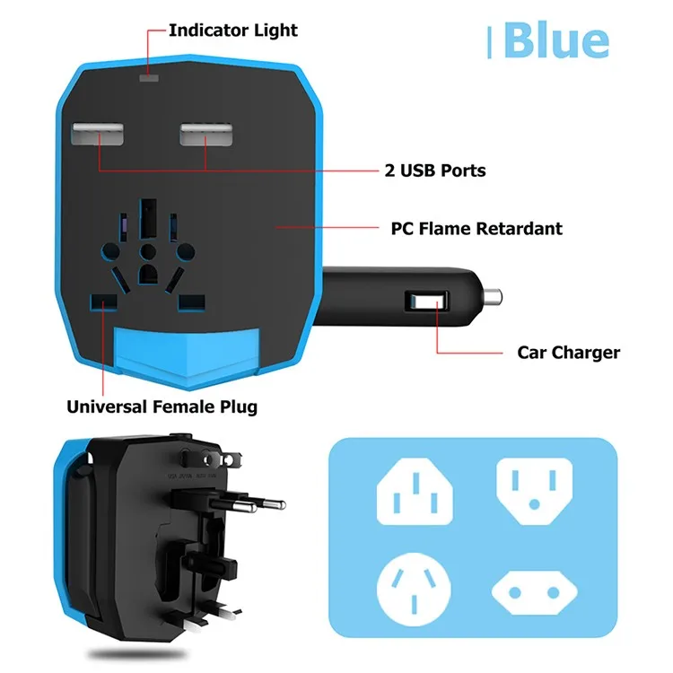 new travel adapter with car charger (1)
