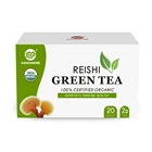 Chinese Tea Tea Organic Green Tea 100% Organic Chinese Green Tea Bags With Reishi Mushroom Lingzhi Extract