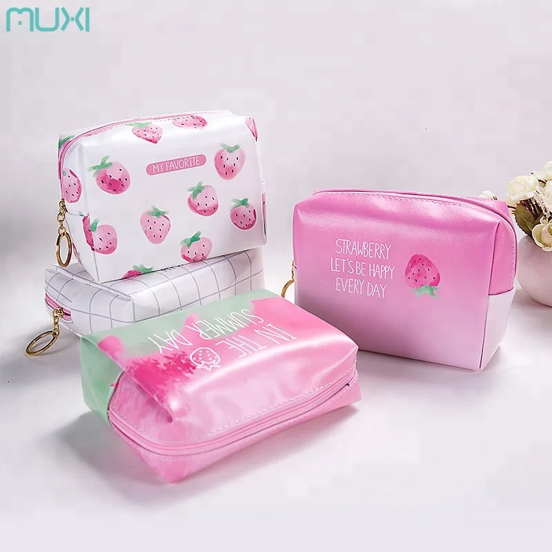 Cosmetic Storage Bag Portable Pink Plain Makeup Bag For Women, Pink white
Cosmetic Storage Bag Portable Pink Plain Makeup Bag For Women, Pink white