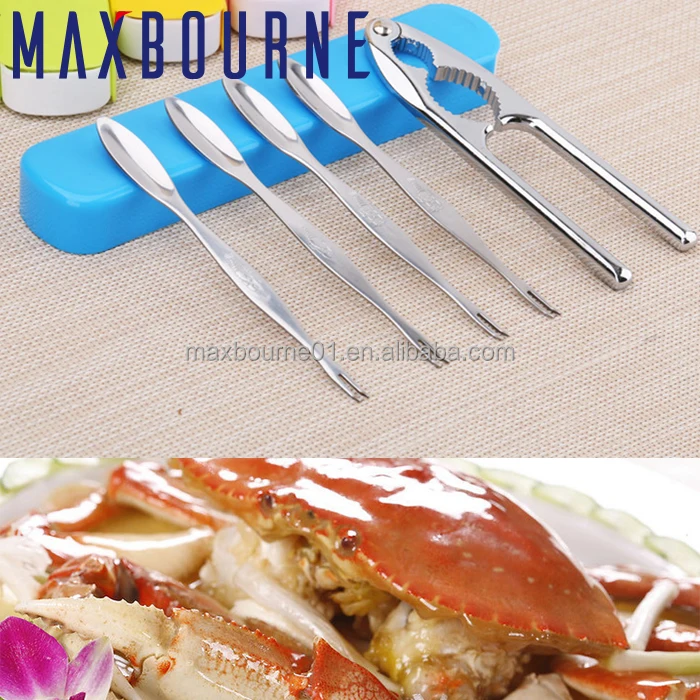 High Quality Portable Stainless Steel Lobster Crab Cracker Set Fork Nut Cracker Seafood Tools for Seafood Serving
