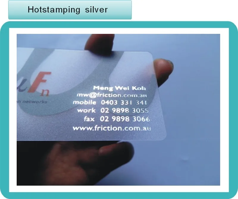 silver hot stamping loyalty membership card vip card printing