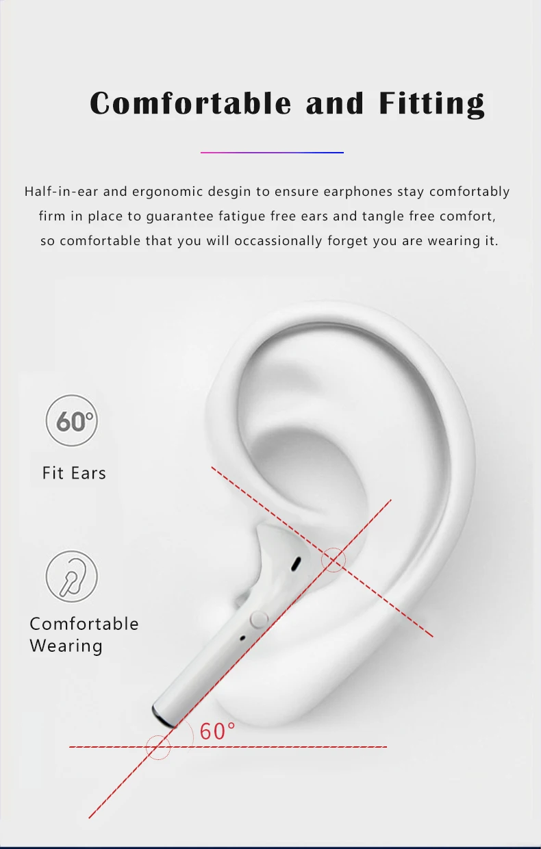 Wireless Bluetooth Headset With V5.0 Stereo Sound Tws Wireless Earphone Built-in Microphone - ANKUX.COM